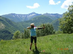 Vor dieser Kulisse den Bogen spannen und selbstgesteckte Ziele treffen